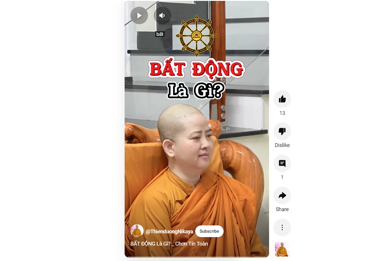 BẤT ĐỘNG LÀ GÌ?_ CHƠN TÍN TOÀN