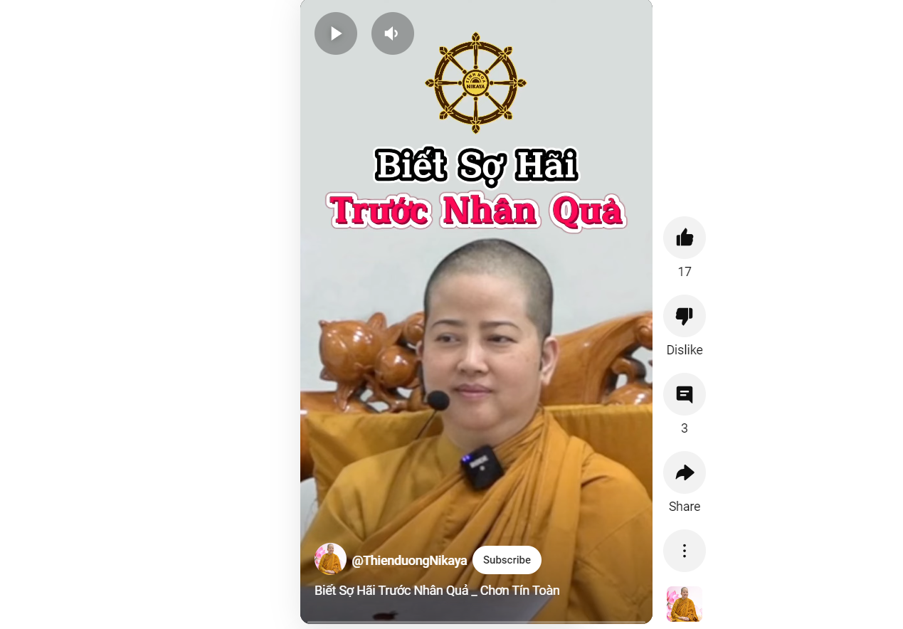 BIẾT SỢ HÃI TRƯỚC NHÂN QUẢ_ CHƠN TÍN TOÀN