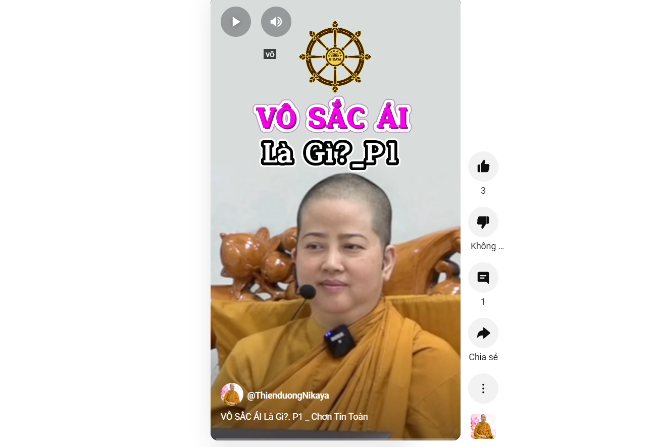 VÔ SẮC ÁI LÀ GÌ? P.1_ CHƠN TÍN TOÀN