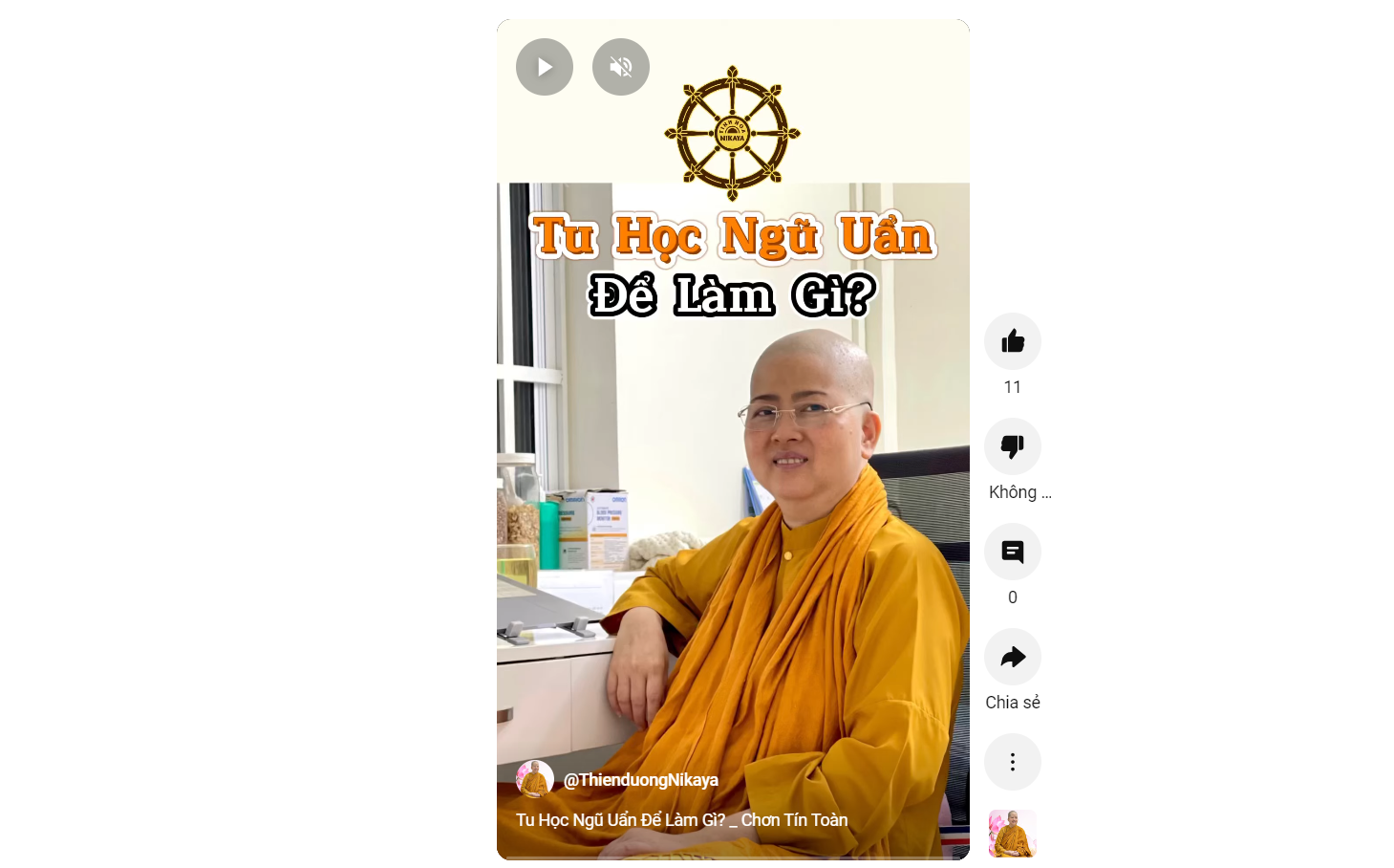 TU HỌC NGŨ UẨN ĐỂ LÀM GÌ?_ CHƠN TÍN TOÀN