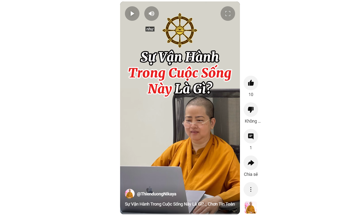 SỰ VẬN HÀNH TRONG CUỘC SỐNG NÀY LÀ GÌ?_ CHƠN TÍN TOÀN