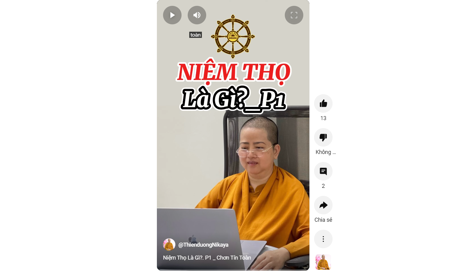 NIỆM THỌ LÀ GÌ P.1_ CHƠN TÍN TOÀN