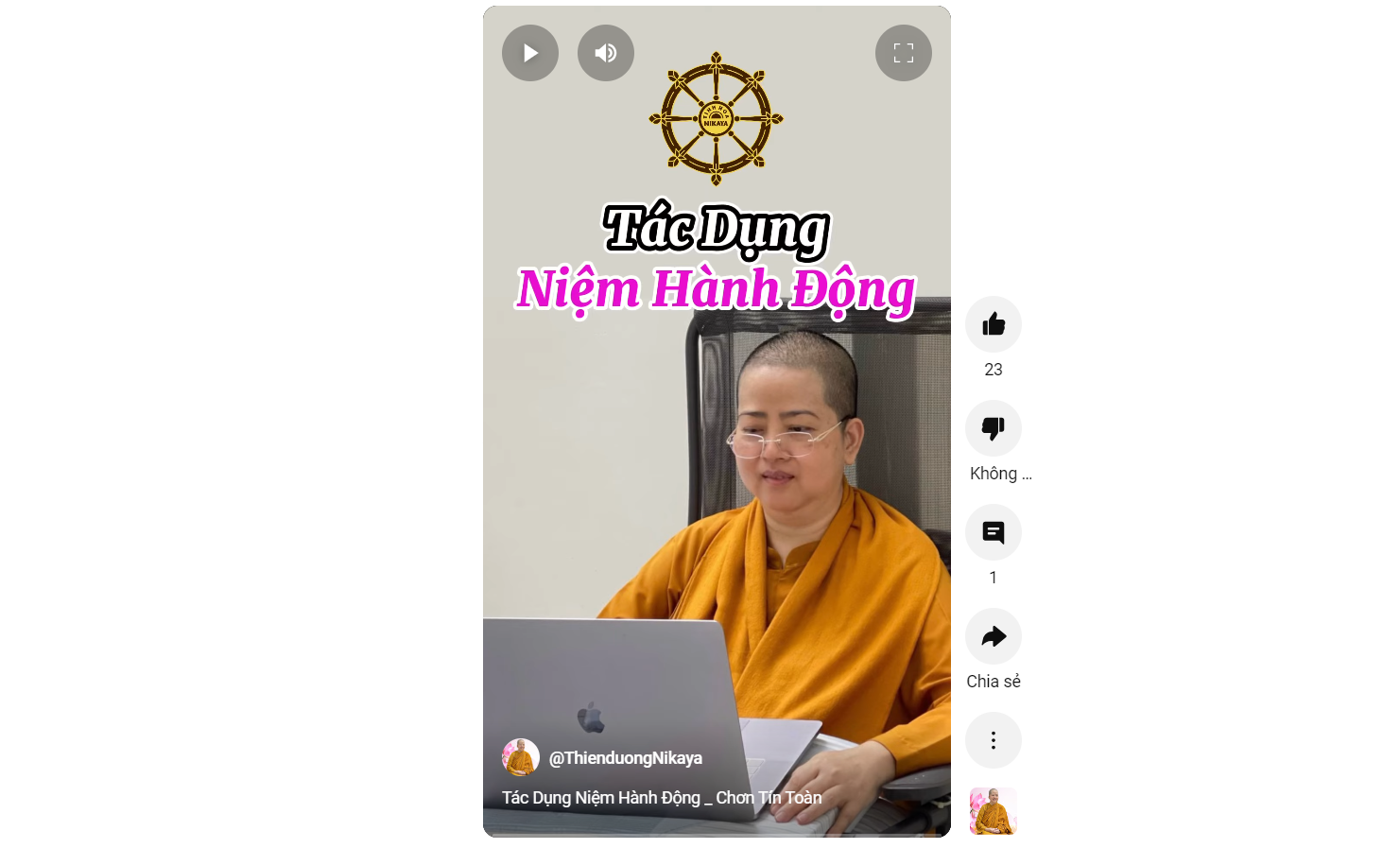 TÁC DỤNG NIỆM HÀNH ĐỘNG_ CHƠN TÍN TOÀN