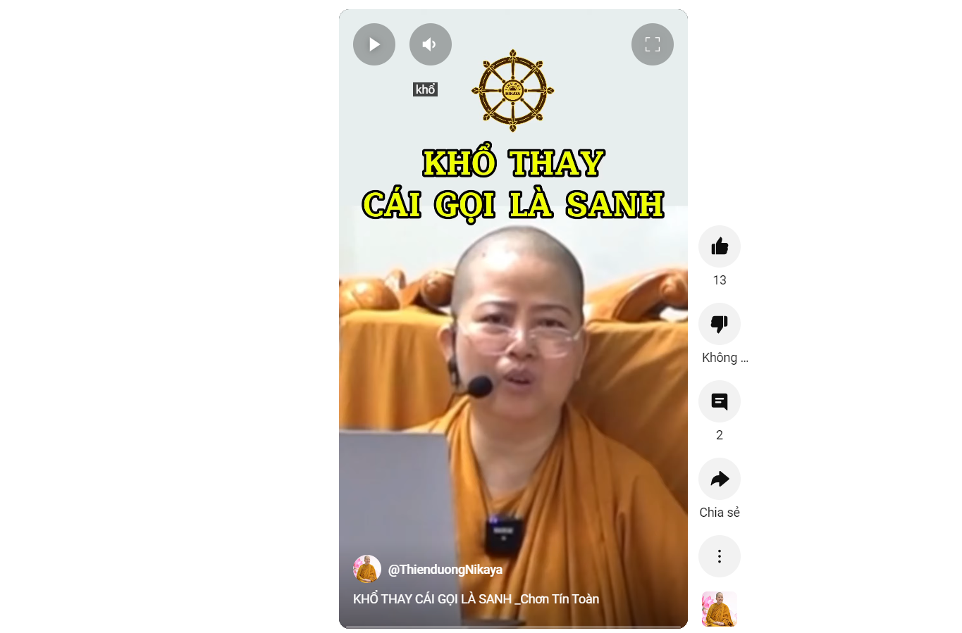 KHỔ THAY CÁI GỌI LÀ SANH_ CHƠN TÍN TOÀN