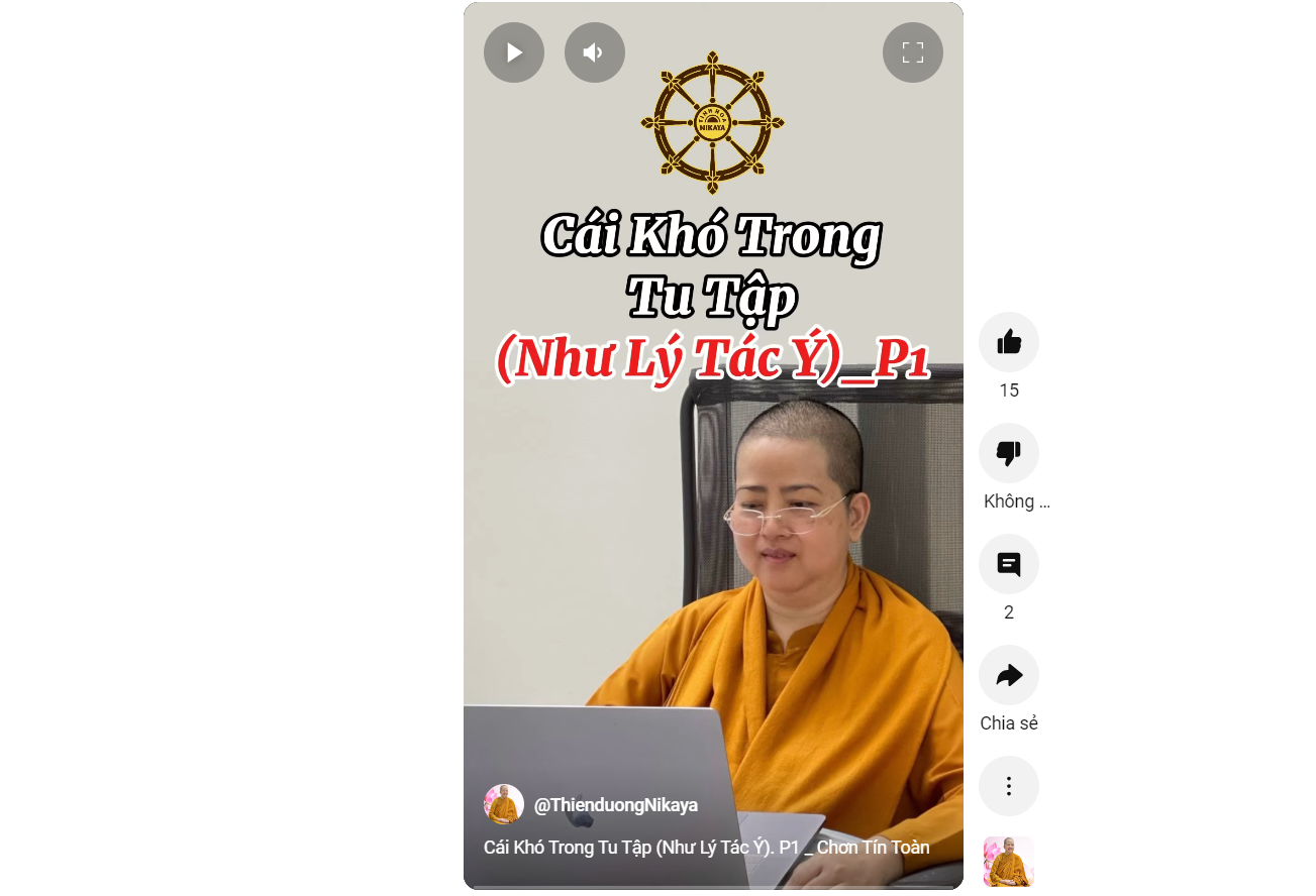 CÁI KHÓ TRONG TU TẬP ( NHƯ LÝ TÁC Ý) P.1_ CHƠN TÍN TOÀN