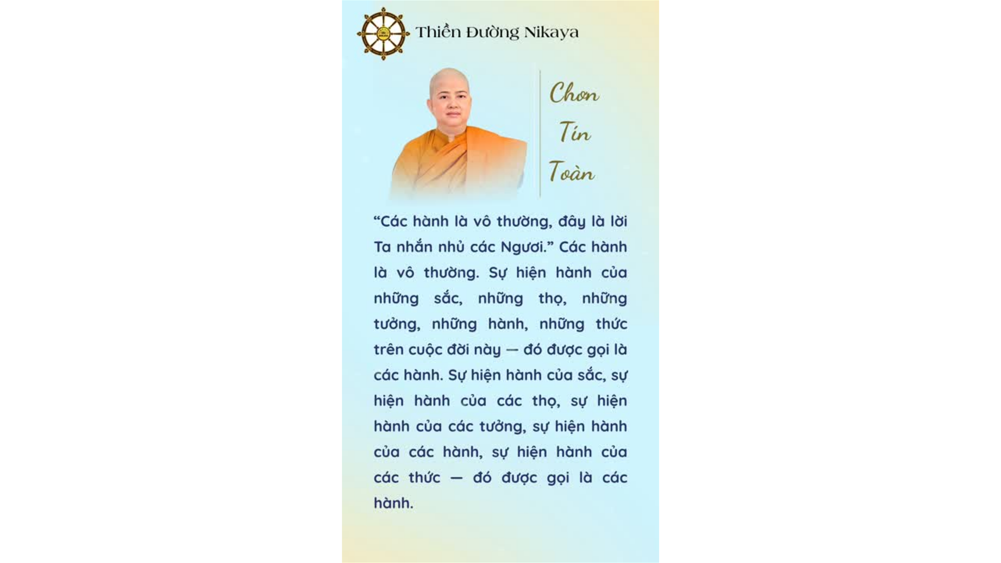 TẤT CẢ CHỈ LÀ VÔ THƯỜNG _ CHƠN TÍN TOÀN