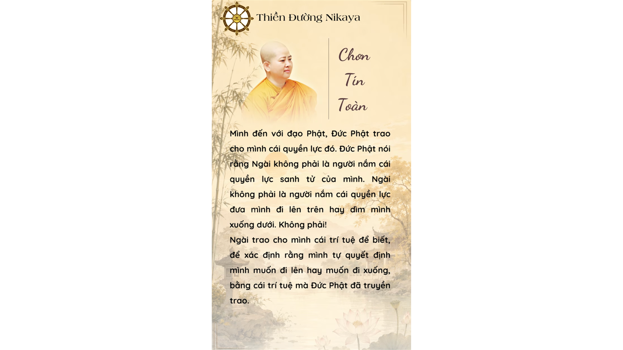 MUỐN ĐI LÊN HAY ĐI XUỐNG? _ CHƠN TÍN TOÀN