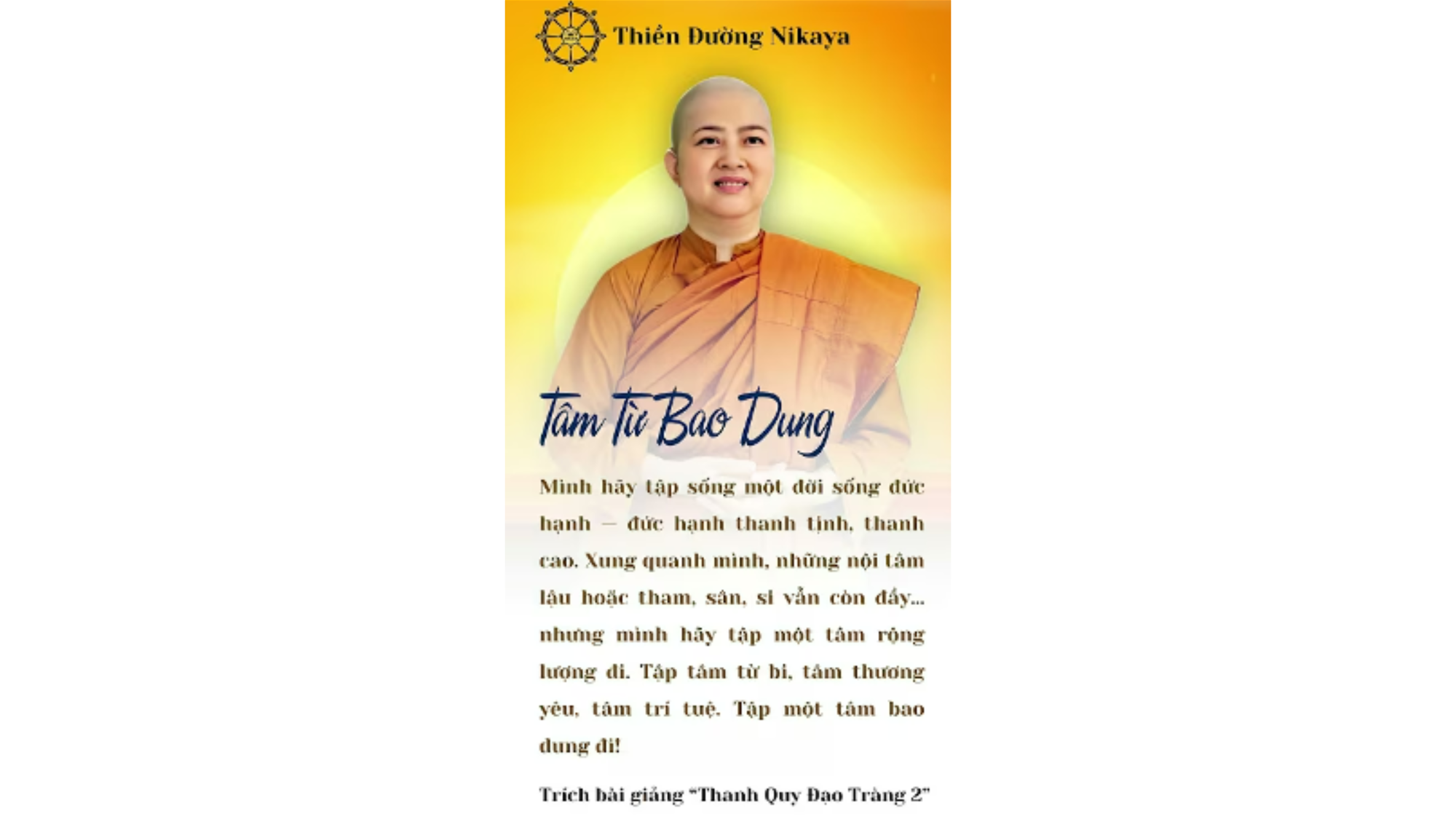 MỘT LÒNG SỐNG TRỌN ĐỨC HẠNH! _ CHƠN TÍN TOÀN