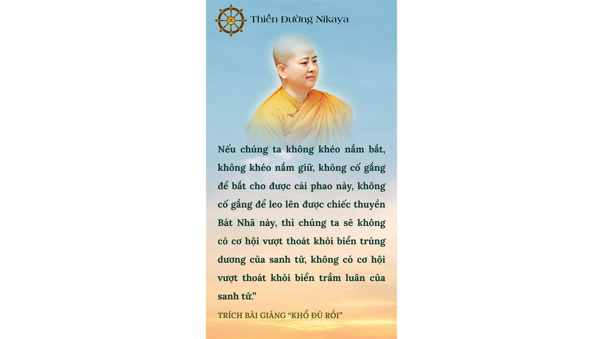 ĐỪNG BUÔNG TAY GIỮA BIỂN SANH TỬ! _CHƠN TÍN TOÀN