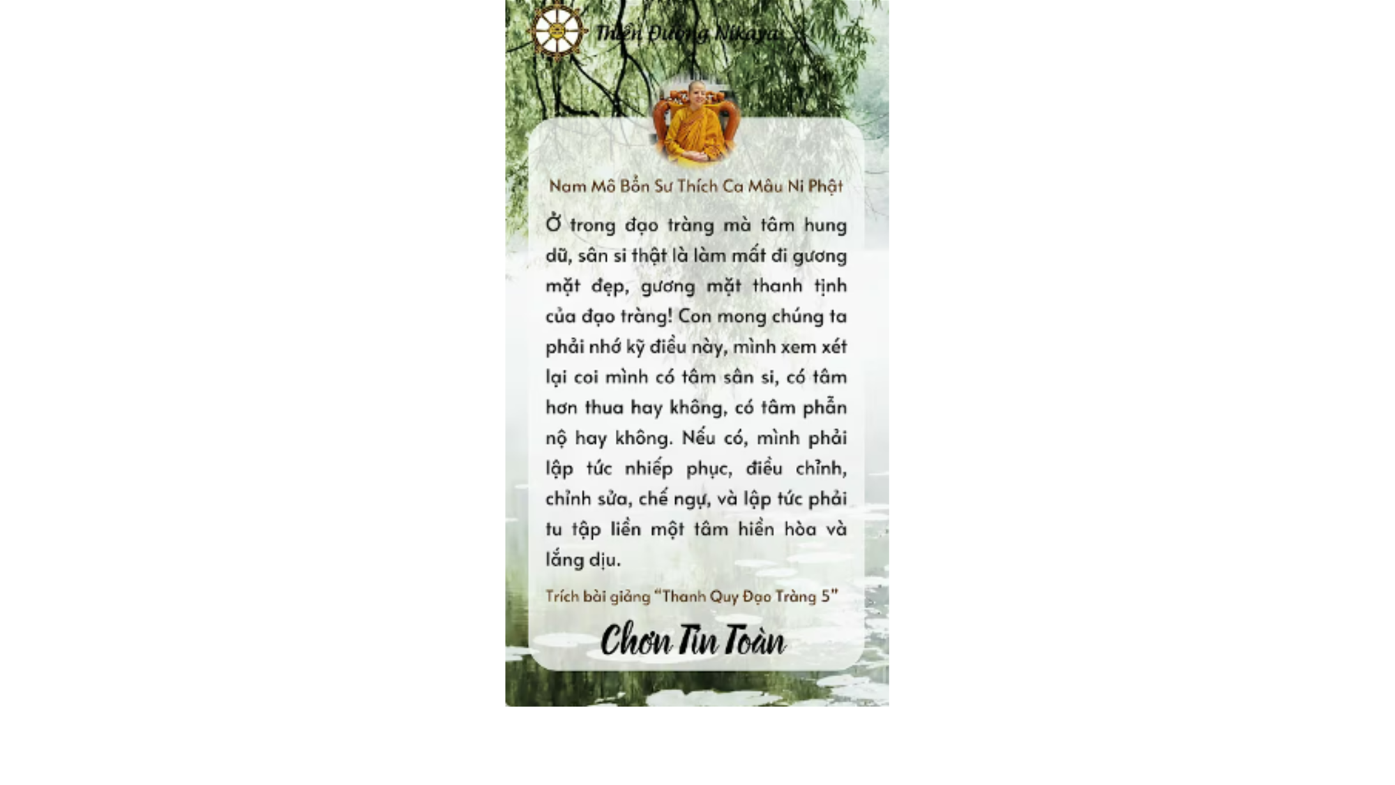 TRONG ĐẠO TRÀNG NIKAYA - TÂM SÂN KHÔNG TỒN TẠI! _ CHƠN TÍN TOÀN