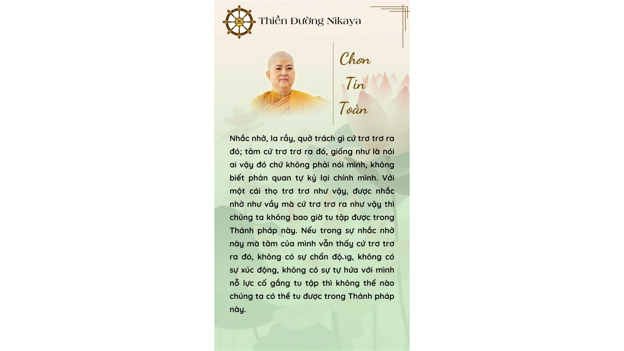 CÒN BIẾT TÀM QUÝ, CÒN CƠ HỘI TU _ CHƠN TÍN TOÀN