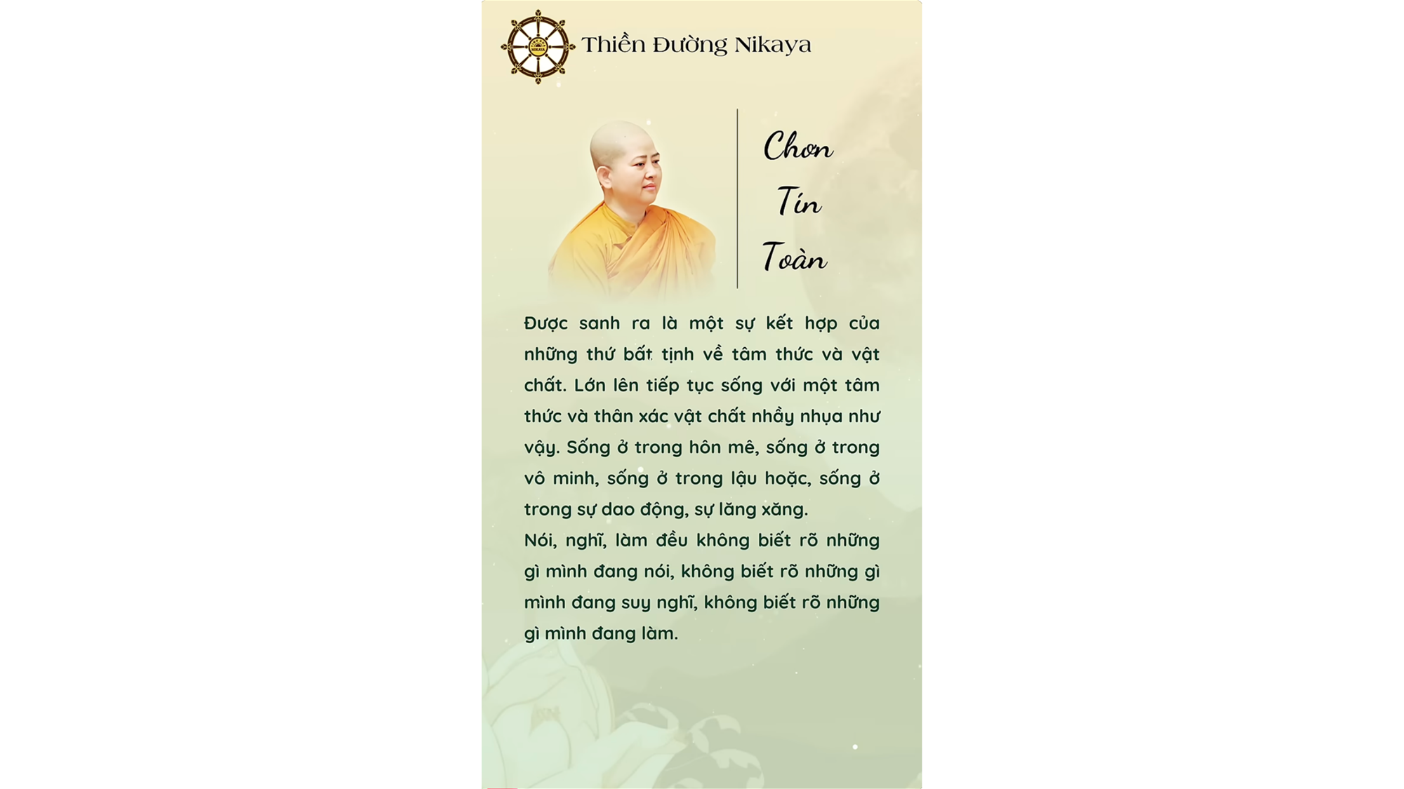 CHÚNG TA ĐANG SỐNG MÊ MỜ VỚI THÂN TÂM VAY MƯỢN _ CHƠN TÍN TOÀN