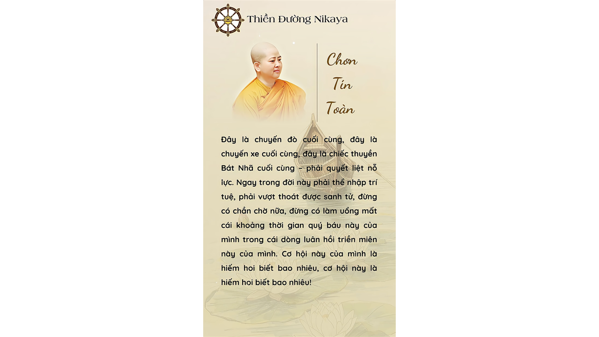 ĐÂY LÀ CƠ HỘI CUỐI CÙNG! _ CHƠN TÍN TOÀN