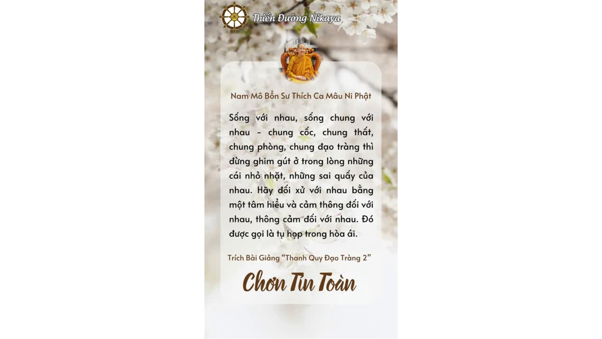 TÂM HÒA ÁI, ĐẠO TRÀNG BÌNH AN! _ CHƠN TÍN TOÀN