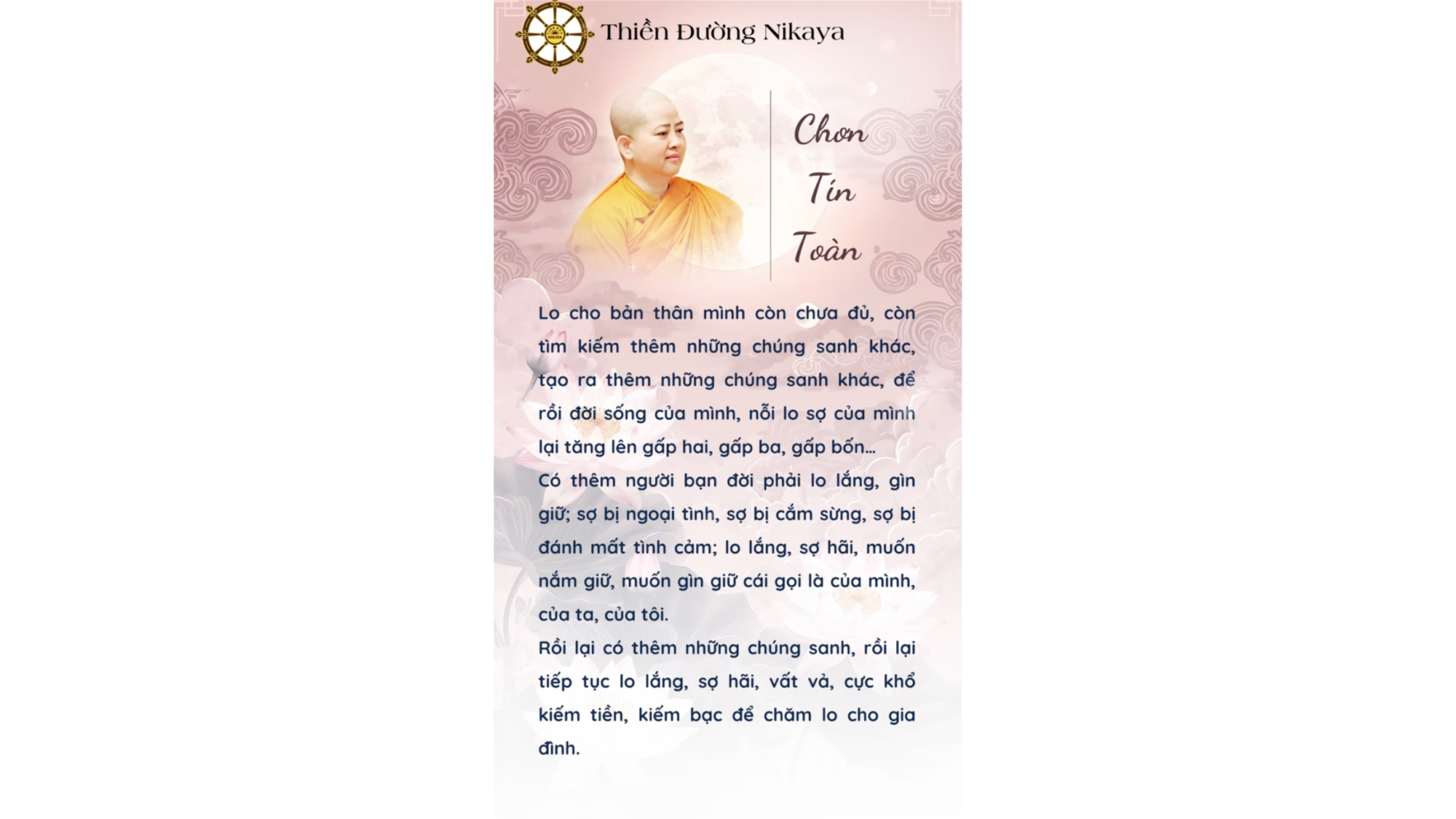 THAM ÁI CÀNG NHIỀU, KHỔ ĐAU CÀNG LỚN _ CHƠN TÍN TOÀN