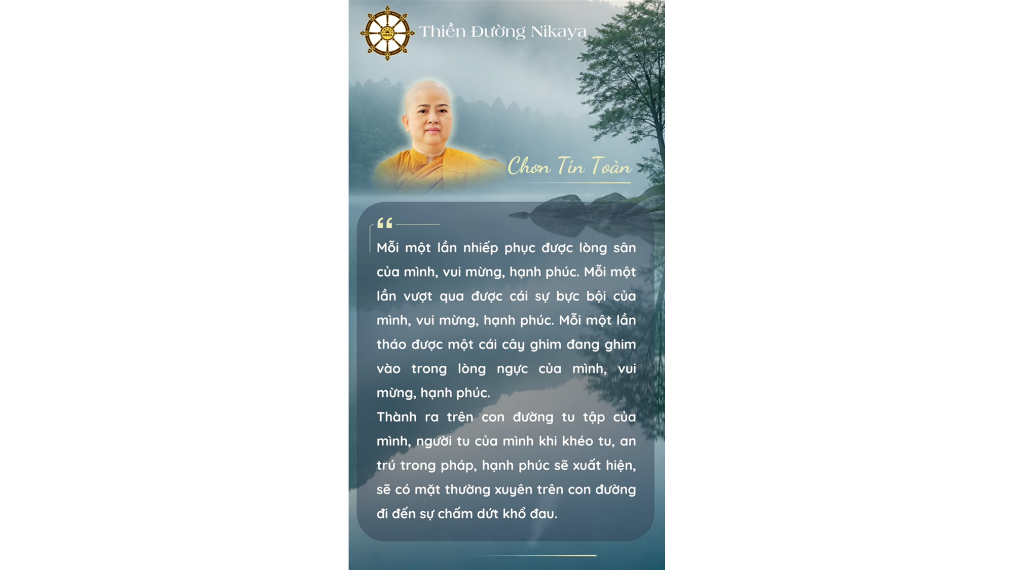 HẠNH PHÚC TRÊN TỪNG BƯỚC ĐƯỜNG TU TẬP _ CHƠN TÍN TOÀN