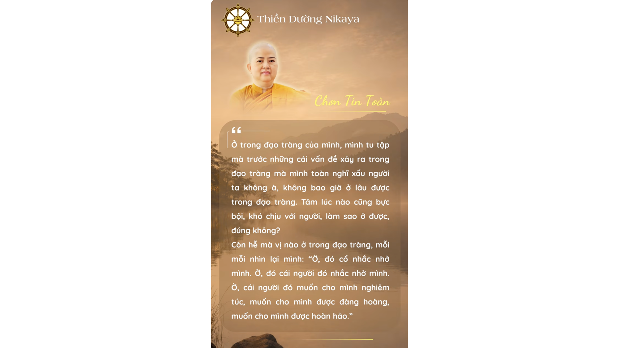 PHẢI LUÔN NHỚ NHÌN LẠI CHÍNH MÌNH! _ CHƠN TÍN TOÀN