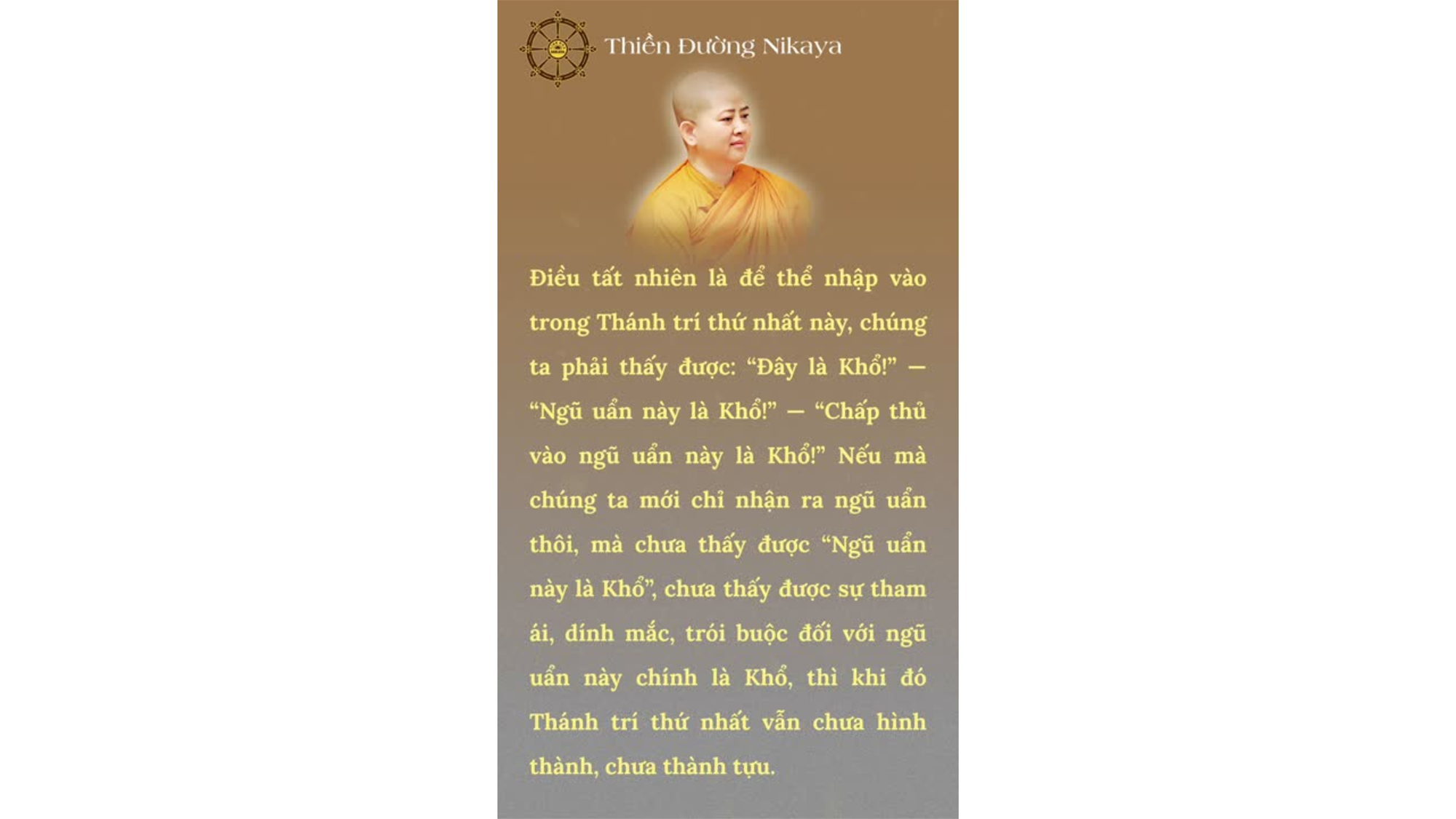 PHẢI THẤY NGŨ UẨN LÀ KHỔ _ CHƠN TÍN TOÀN