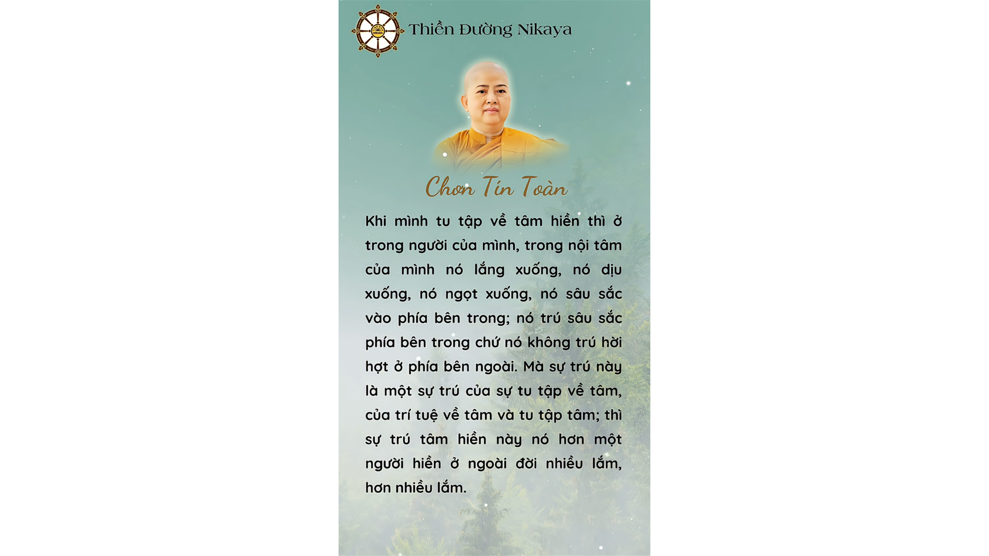 BẢN NGÃ CHỈ CÒN KHI TÂM CHƯA HIỀN _ CHƠN TÍN TOÀN