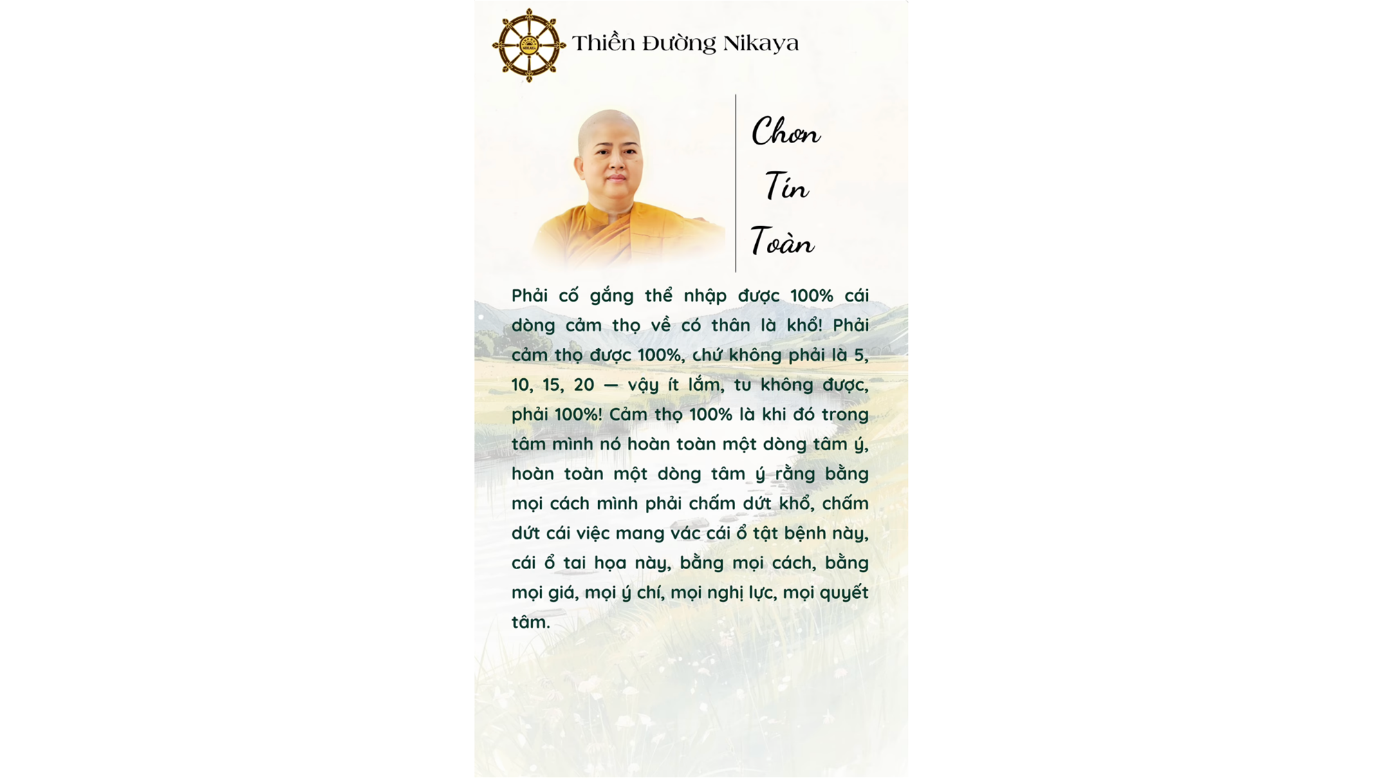 KHÔNG GÌ QUAN TRỌNG HƠN VIỆC THẤY KHỔ _ CHƠN TÍN TOÀN