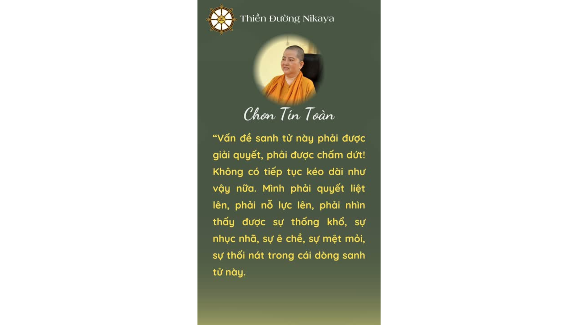 ĐỪNG QUÊN MÌNH BỊ SANH, KHÔNG PHẢI ĐƯỢC SANH! _ CHƠN TÍN TOÀN