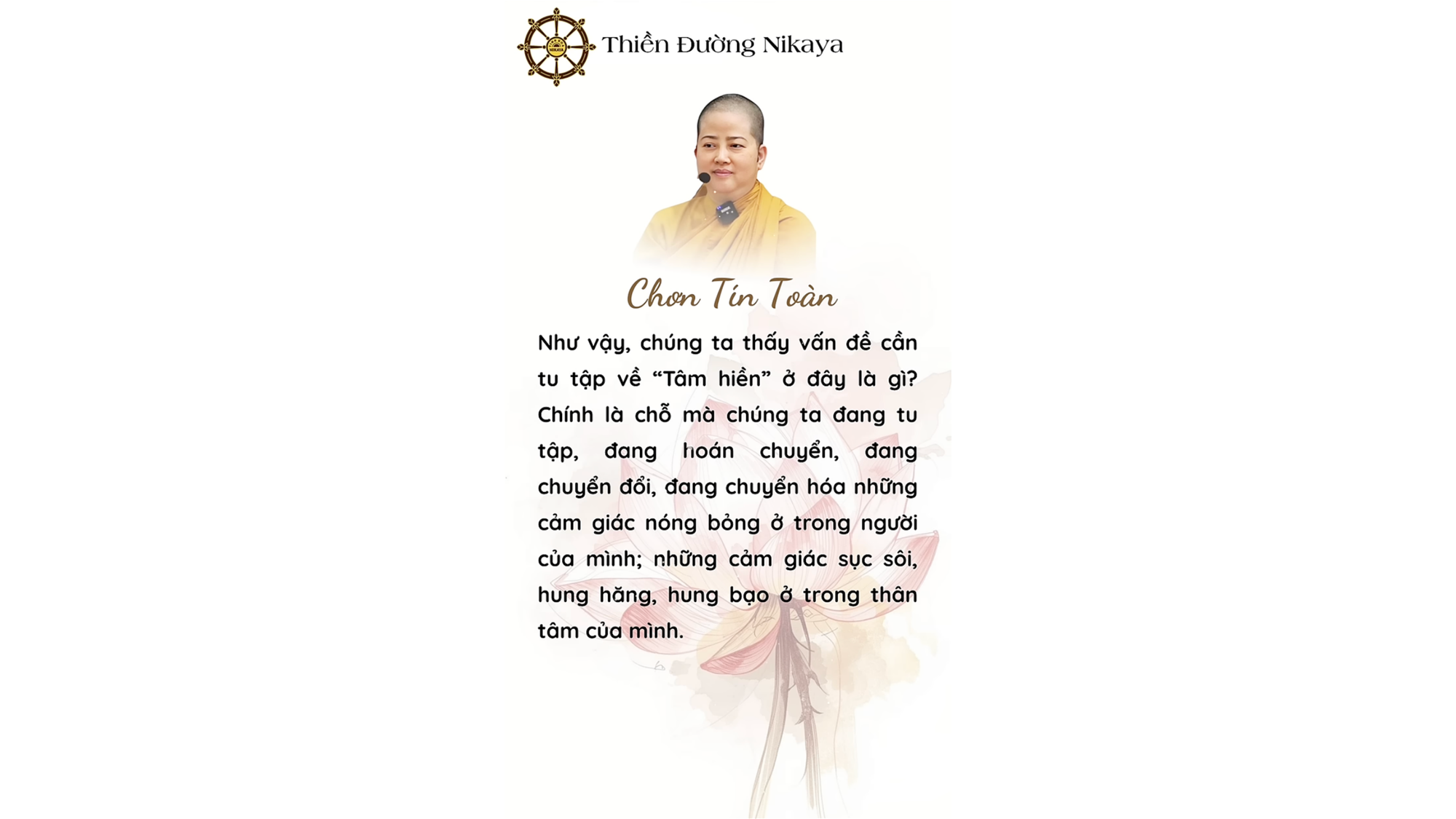 TU TẬP TÂM HIỀN GIÚP CHÚNG TA NHỮNG GÌ? _ CHƠN TÍN TOÀN