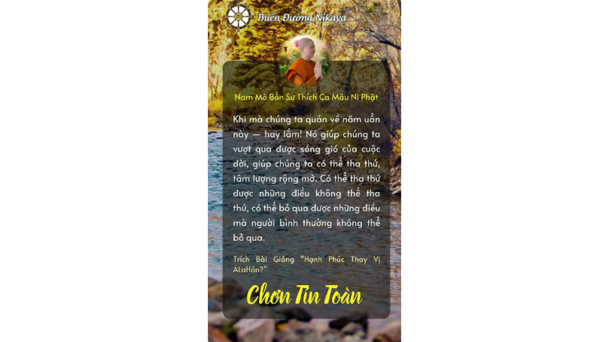 QUÁN NĂM UẨN, MỞ LÒNG THƯƠNG _ CHƠN TÍN TOÀN