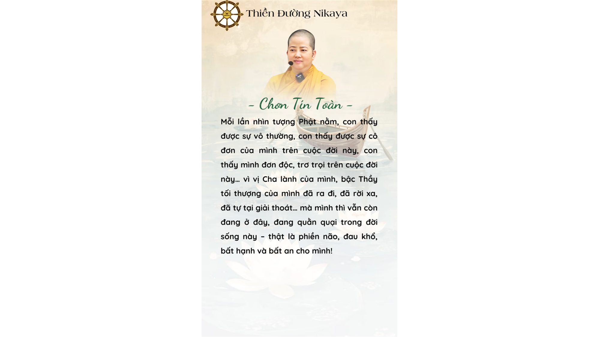 PHẢI TU NHANH LÊN, KẺO KHÔNG CÒN KỊP NỮA _ CHƠN TÍN TOÀN
