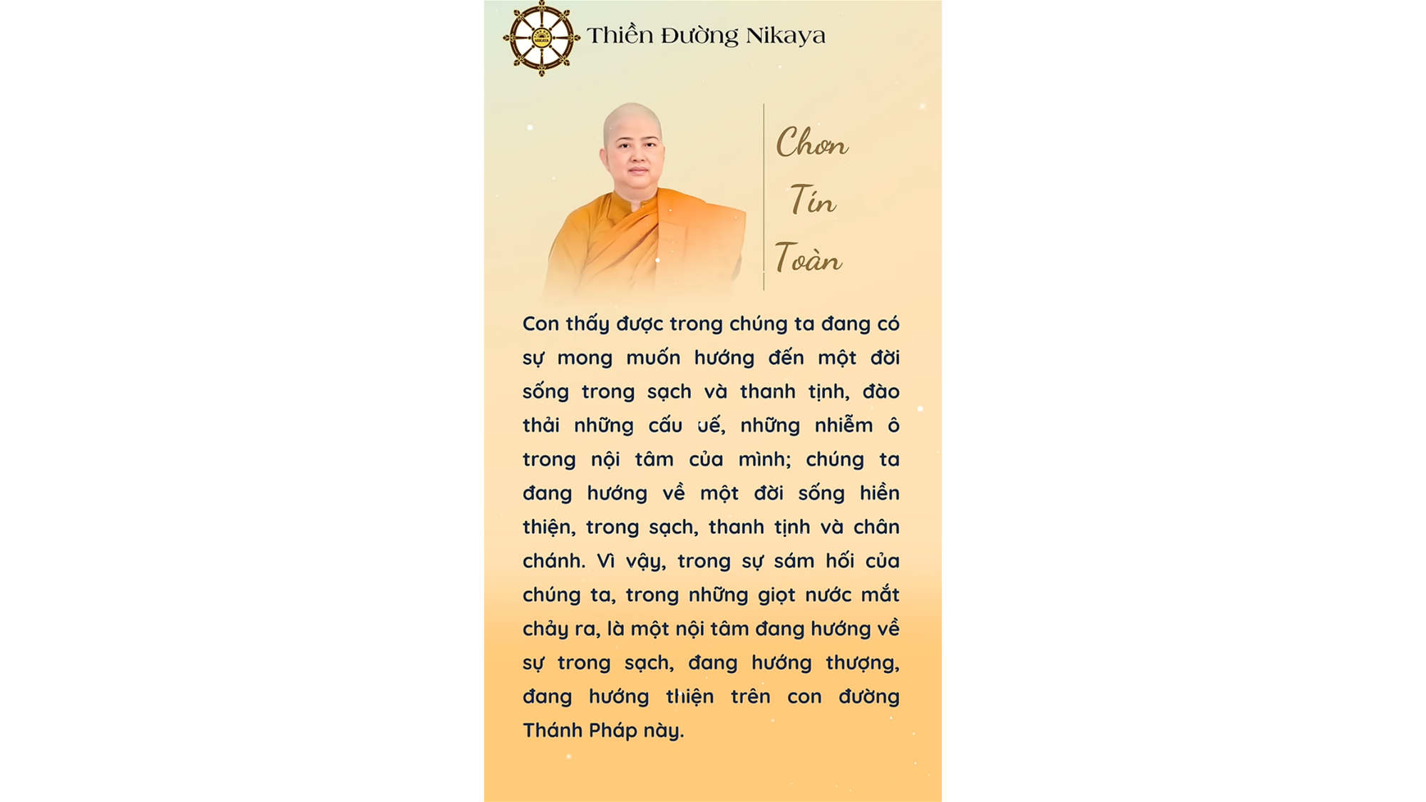 ĐIỀU MÀ TÂM TA LUÔN HƯỚNG ĐẾN _ CHƠN TÍN TOÀN