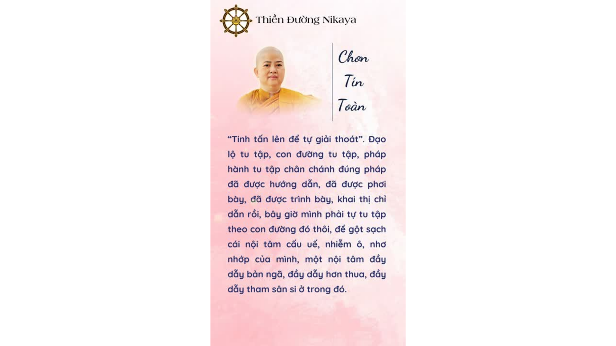 TỰ MÌNH CỨU LẤY MÌNH! _ CHƠN TÍN TOÀN
