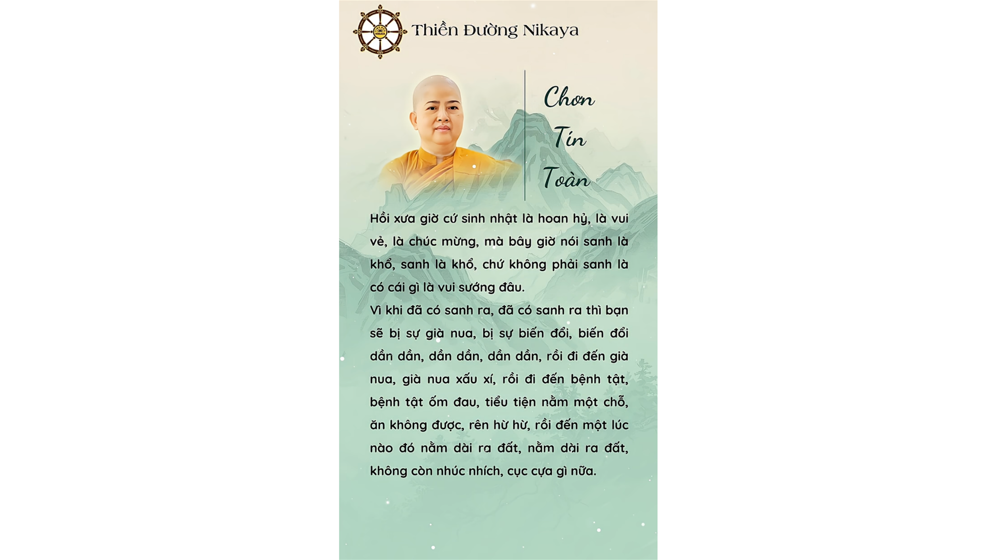 SANH – LÀ VUI HAY KHỔ? _ CHƠN CHƠN TÍN TOÀN