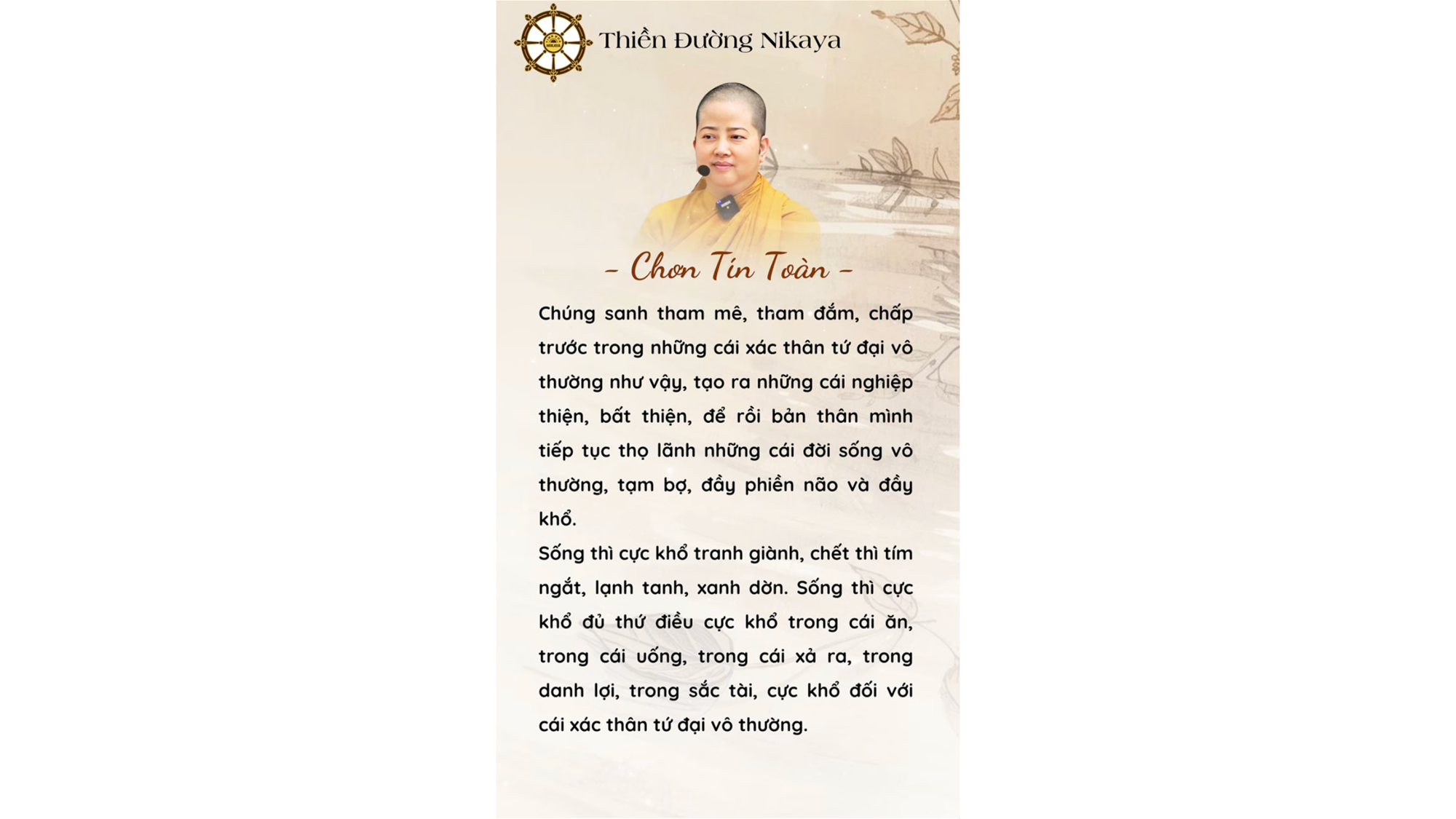 MÌNH ĐANG LÊNH ĐÊNH TRONG BIỂN KHỔ _ CHƠN TÍN TOÀN