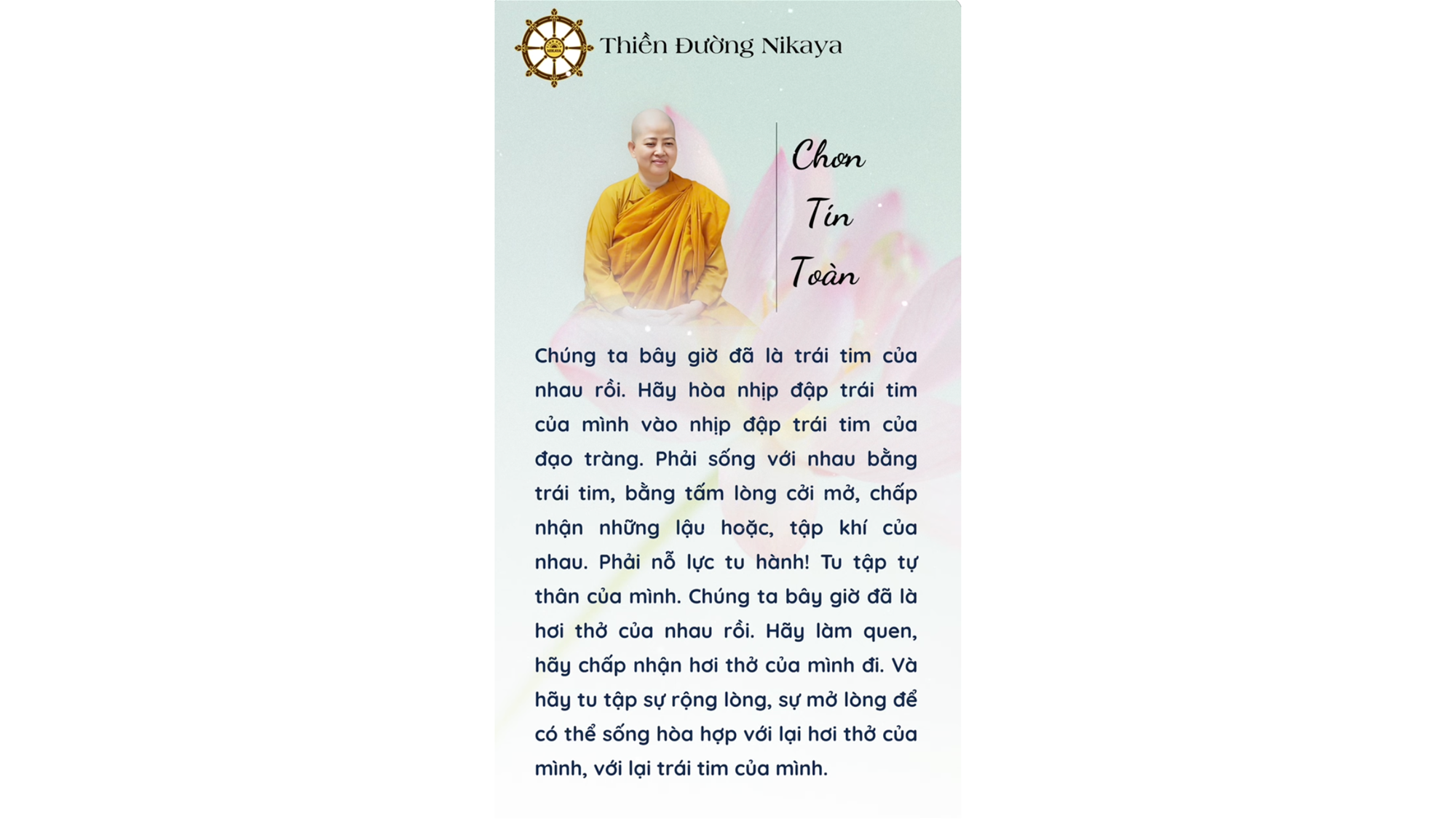 CHÚNG TA ĐÃ LÀ TRÁI TIM CỦA NHAU RỒI! _ CHƠN TÍN TOÀN