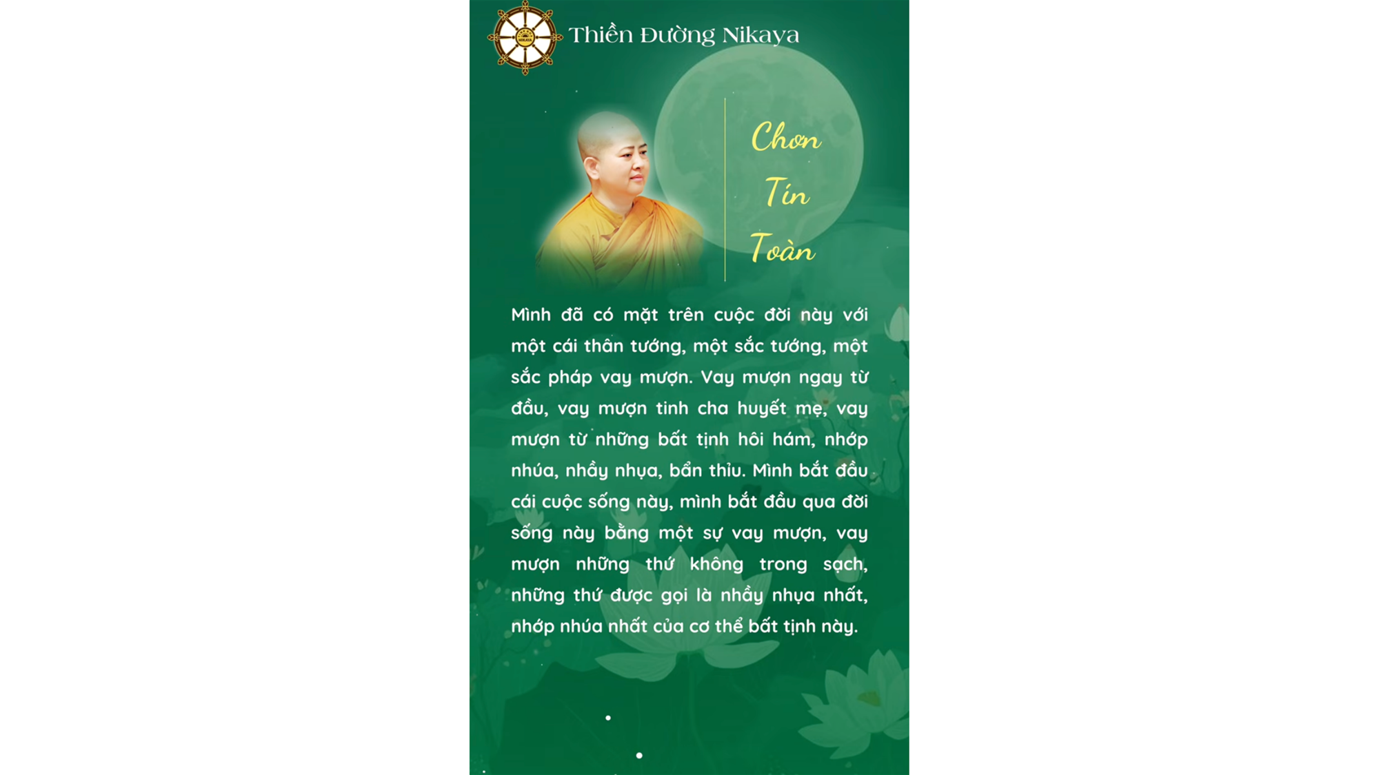 THÂN TÂM NÀY VỐN BẤT TỊNH _ CHƠN TÍN TOÀN