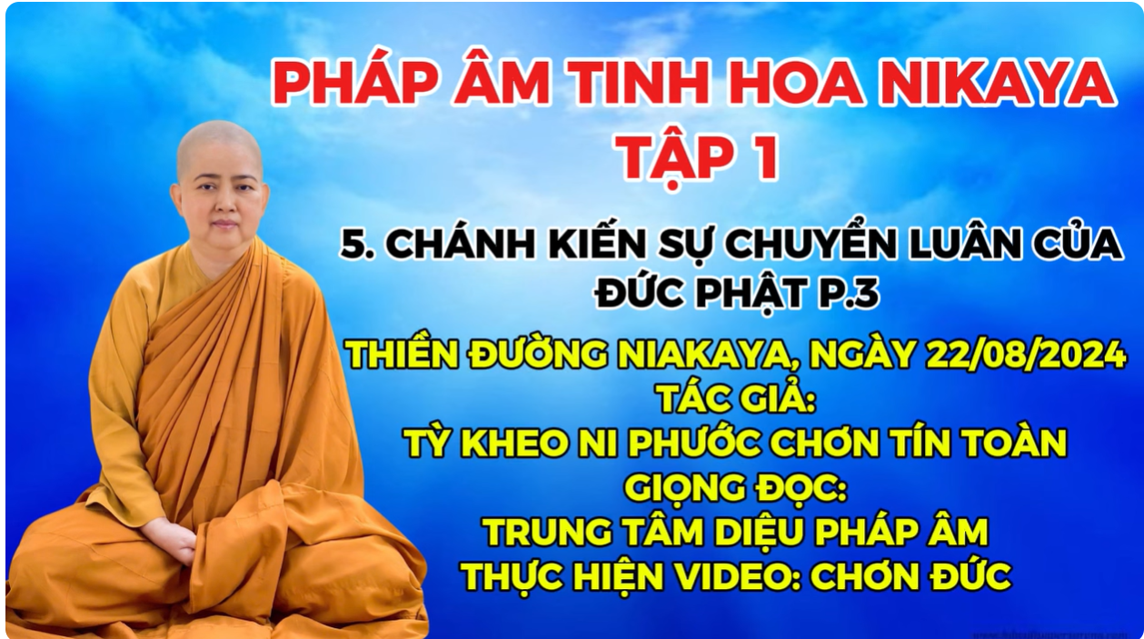 5. CHÁNH KIẾN SỰ PHÁP LUÂN CỦA ĐỨC PHẬT P.3_ CHƠN TÍN TOÀN