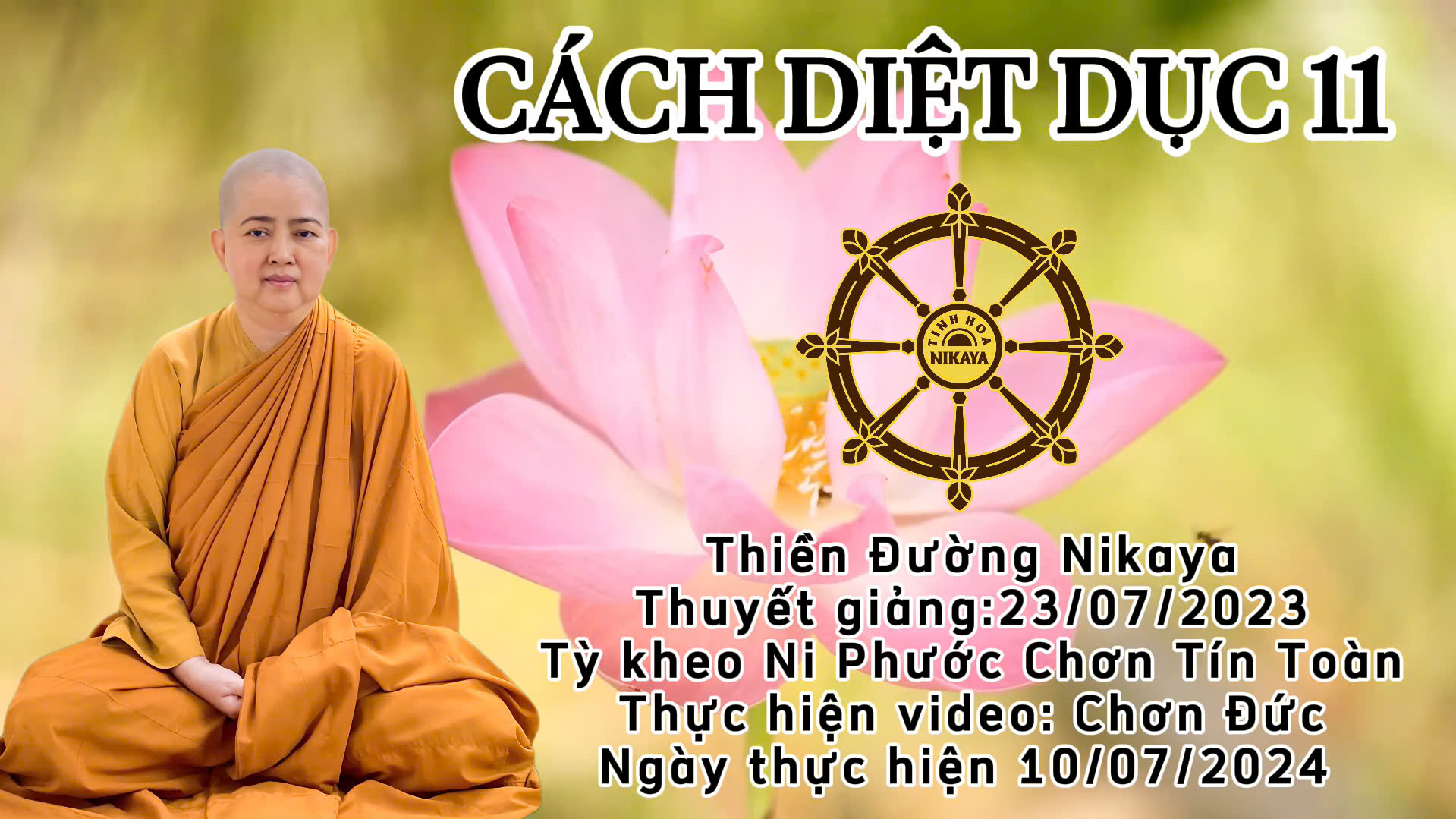 CÁCH DIỆT DỤC 11 _ CHƠN TÍN TOÀN