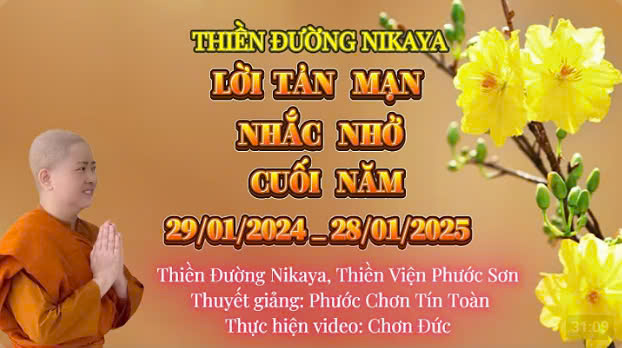 LỜI TẢN MẠN NHẮC NHỞ CUỐI NĂM _ CHƠN TÍN TOÀN