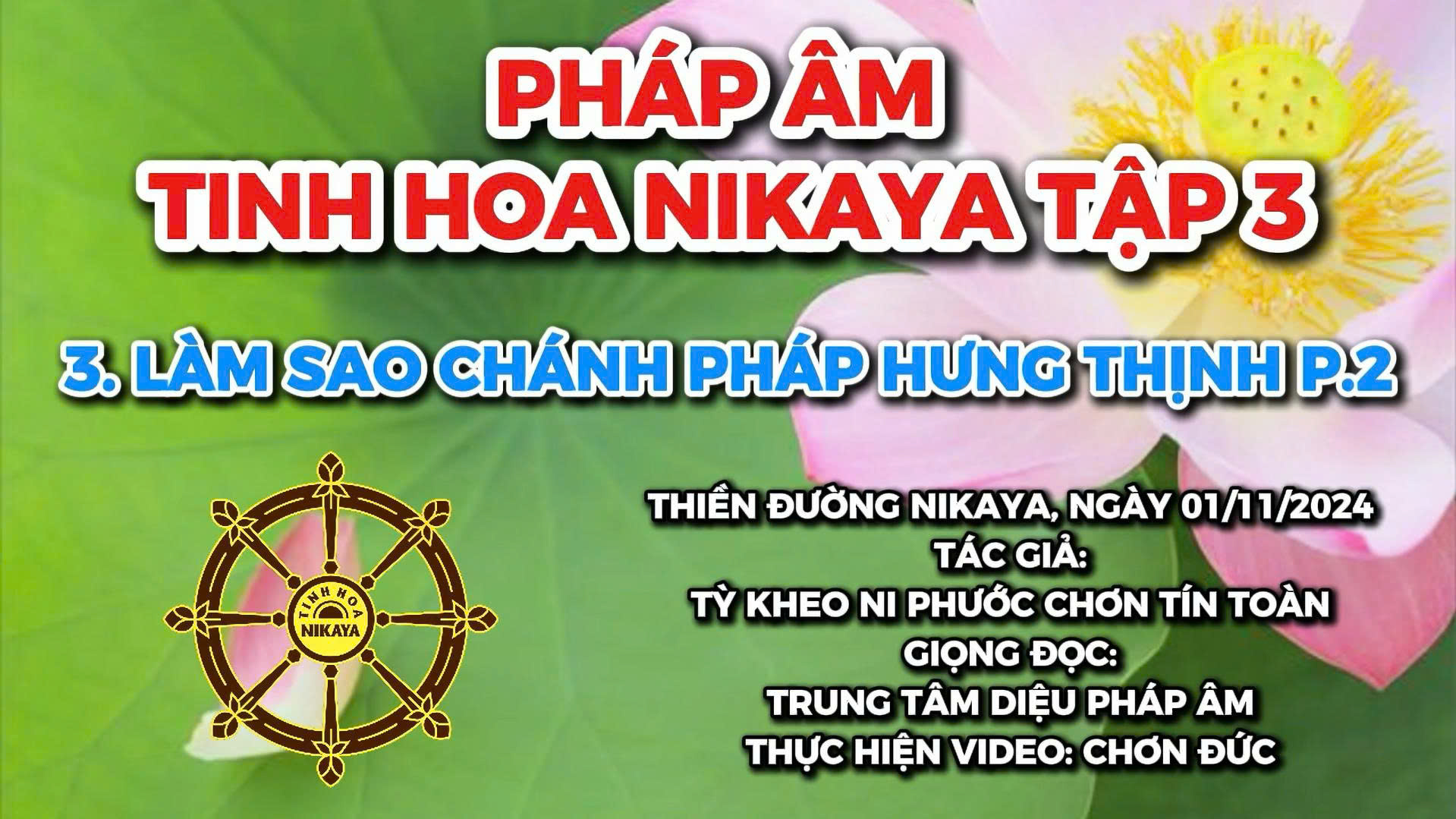 3. P2 _ LÀM SAO CHÁNH PHÁP HƯNG THỊNH TẬP 3 _ CHƠN TÍN TOÀN