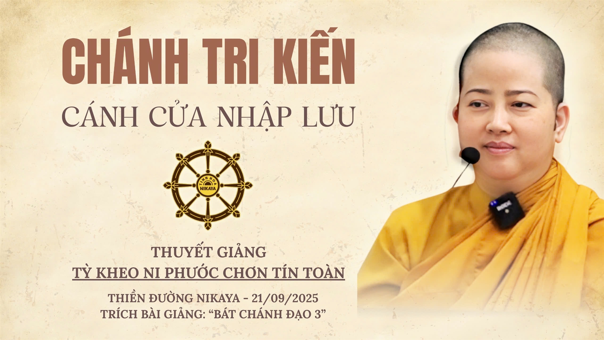 CHÁNH TRI KIẾN - CÁNH CỬA NHẬP LƯU _ CHƠN TÍN TOÀN