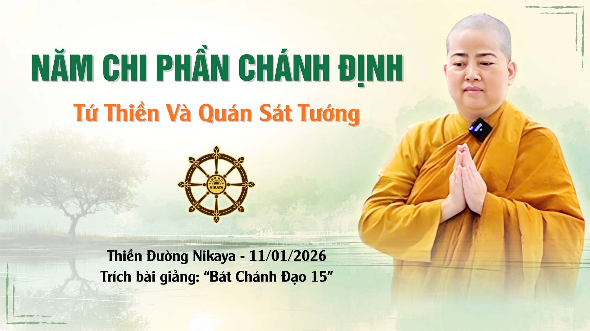 NĂM CHI PHẦN CHÁNH ĐỊNH | TỨ THIỀN VÀ QUÁN SÁT TƯỚNG _ CHƠN TÍN TOÀN